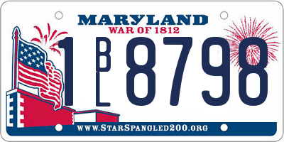 MD license plate 1BL8798