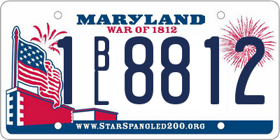 MD license plate 1BL8812