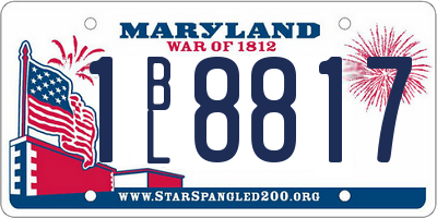 MD license plate 1BL8817