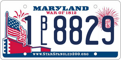 MD license plate 1BL8829
