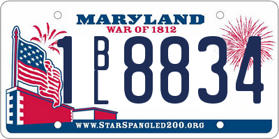 MD license plate 1BL8834