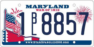 MD license plate 1BL8857