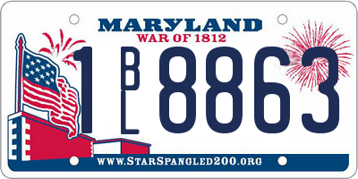 MD license plate 1BL8863
