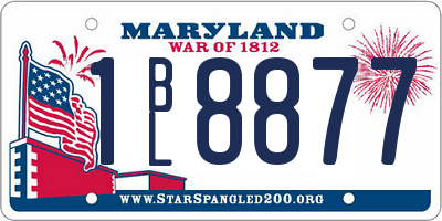MD license plate 1BL8877