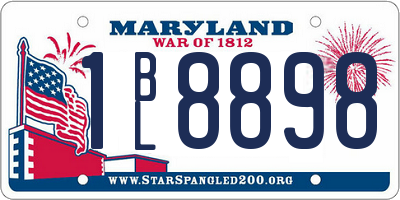 MD license plate 1BL8898