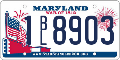 MD license plate 1BL8903