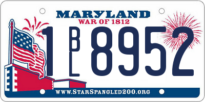 MD license plate 1BL8952