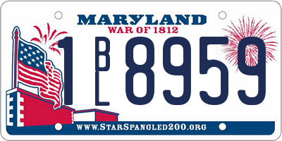 MD license plate 1BL8959