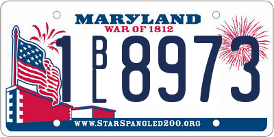 MD license plate 1BL8973