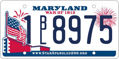 MD license plate 1BL8975