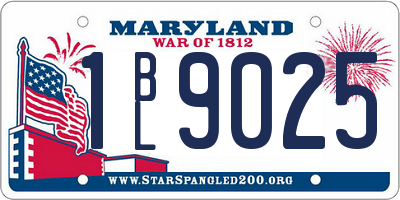 MD license plate 1BL9025