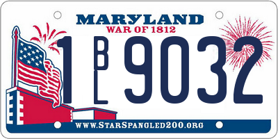 MD license plate 1BL9032