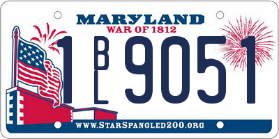 MD license plate 1BL9051