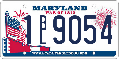 MD license plate 1BL9054
