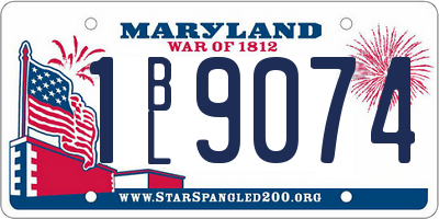 MD license plate 1BL9074
