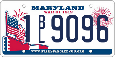 MD license plate 1BL9096