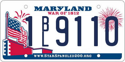 MD license plate 1BL9110