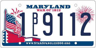 MD license plate 1BL9112