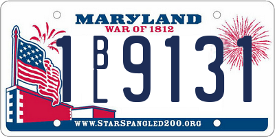 MD license plate 1BL9131