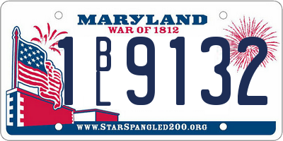MD license plate 1BL9132