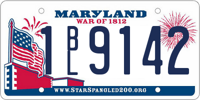 MD license plate 1BL9142