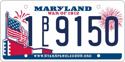 MD license plate 1BL9150