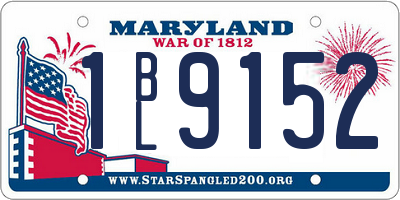 MD license plate 1BL9152