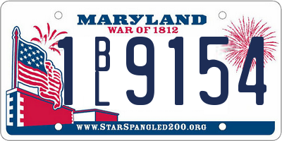 MD license plate 1BL9154