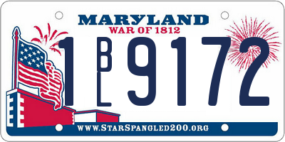 MD license plate 1BL9172