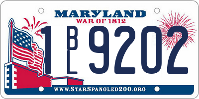 MD license plate 1BL9202
