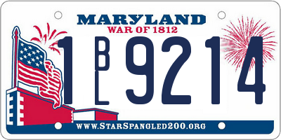 MD license plate 1BL9214