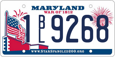 MD license plate 1BL9268