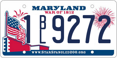 MD license plate 1BL9272