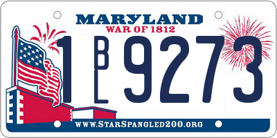 MD license plate 1BL9273