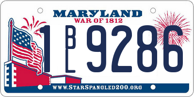 MD license plate 1BL9286