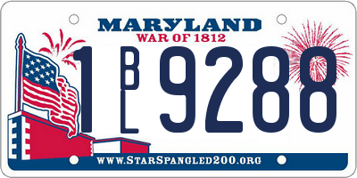 MD license plate 1BL9288