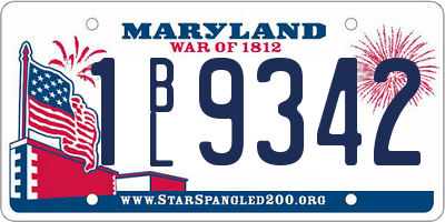 MD license plate 1BL9342