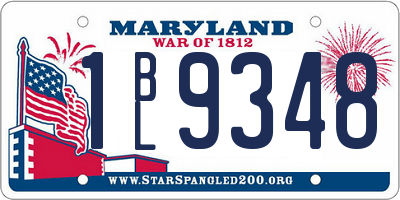 MD license plate 1BL9348