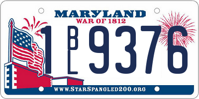 MD license plate 1BL9376