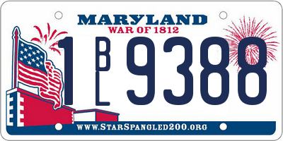 MD license plate 1BL9388