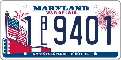 MD license plate 1BL9401
