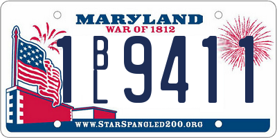MD license plate 1BL9411