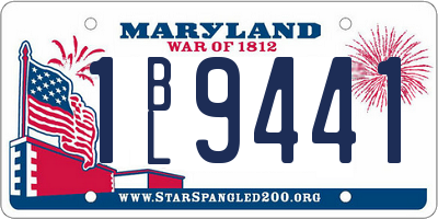 MD license plate 1BL9441
