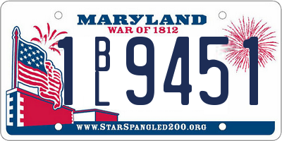 MD license plate 1BL9451