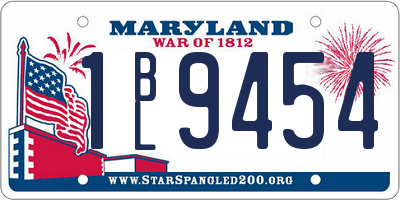 MD license plate 1BL9454