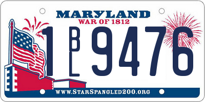 MD license plate 1BL9476