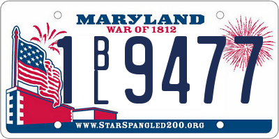 MD license plate 1BL9477