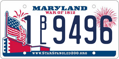 MD license plate 1BL9496