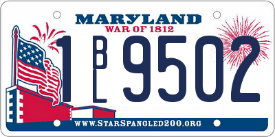 MD license plate 1BL9502