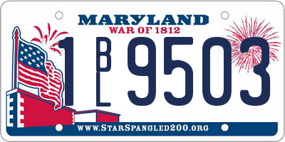 MD license plate 1BL9503